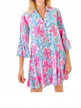 NWT! LILLY PULITZER women's Diantha Tunic Dress in Multi Beachside Haven, Size 0